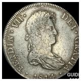 1814 PJ Bolivia Silver 8 Reales ABOUT UNCIRCULATED