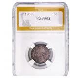 1959 Jefferson Nickel PGA PR63