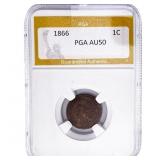 1866 Indian Head Cent PGA AU50