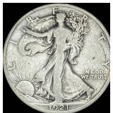 1921-D Silver Walking Liberty Half Dollar   LIGHT