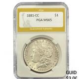 1881-CC Morgan Silver Dollar PGA MS65