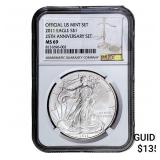 2011-W Silver Eagle NGC MS69 25th Anniversary
