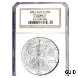 2001 Silver Eagle NGC MS69