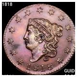 1818 Classic Head Large Cent CHOICE BU+