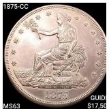 1875-CC Silver Trade Dollar CHOICE BU