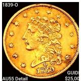 1839-O $2.50 Gold Quarter Eagle HIGH GRADE