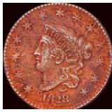1828 Coronet Head Lg Cent Lg. Narr. Dt. HIGH GRAD