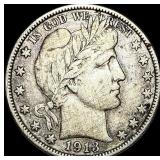 1913 Barber Half Dollar NEARLY UNCIRCULATED