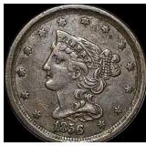 1856 Braided Hair Half Cent CLOSELY  UNCIRCULATED