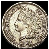 1863 Copper-Nickel Indian Head Cent CLOSELY  UNCI