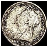 1894 Silver Threepence Great Britain. NICELY  CIR
