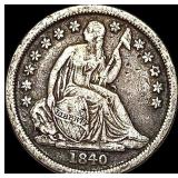 1840-O Seated Liberty Dime No Drapery LIGHTLY  CI
