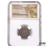 Roman Valerian I 253-260 AD BI Dbl-Denarius ChVF