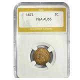 1872 Indian Head Cent PGA AU55