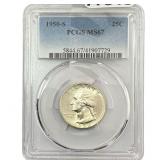 1950-S Washington Silver Quarter PCGS MS67