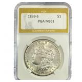1899-S Morgan Silver Dollar PGA MS61