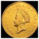 1855 Gold $1 Indian Head Type 2 HIGH GRADE