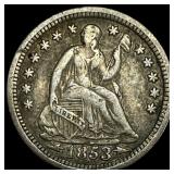 1853 Arrows Seated Liberty Half Dime LIGHTLY  CIR