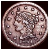1851 Braided Hair Large Cent CLOSELY UNCIRCULATED