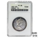 1967 Canada Elizabeth II SIlver 50 Cents ANACS PF6