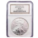 2000 Silver Eagle NGC MS69