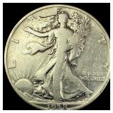 1938-D Silver Half Dollar Walking Liberty   CLOSE
