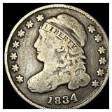 1834 Capped Bust Dime NICELY CIRCULATED
