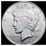 1928-S Silver Peace Dollar CLOSELY UNCIRCULATED
