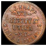 1863 Civil War Token NY IOU Cent HIGH GRADE