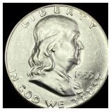 1955 Silver Franklin Half Dollar SUPERB GEM  BU
