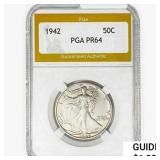 1942 Walking Liberty Half Dollar PGA PR64
