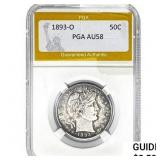 1893-O Barber Half Dollar PGA AU58