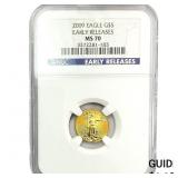 2009 $5 Gold Half Eagle NGC MS70