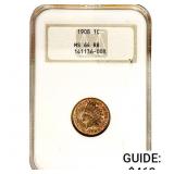 1908 Indian Head Cent NGC MS64