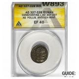 Roman Constantine I, AD 325-326 Bronze Follis