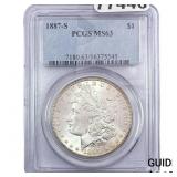 1887-S Morgan Silver Dollar PCGS MS63