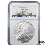 2010 Silver Eagle NGC MS69