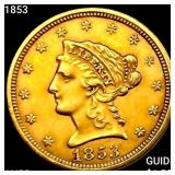 1853 $2.50 Gold Quarter Eagle CHOICE AU
