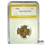 1940 Wheat Cent PGA PR65 RED