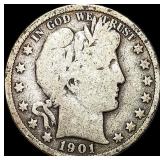 1901-S Silver Barber Half Dollar NICELY  CIRCULAT