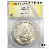 1880-O Morgan Silver Dollar ANACS AU50 MICRO O