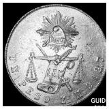 1871-Zs Mexico SIlver Balanza Peso UNCIRCULATED
