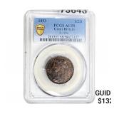 1893 Great Britain 1/2 Penny PCGS AU58