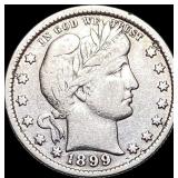 1899 Silver Barber Quarter LIGHTLY CIRCULATED