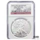 2011 Silver Eagle NGC MS69
