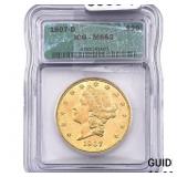 1907-D $20 Gold Double Eagle ICG MS63