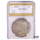 1926-S Silver Peace Dollar PGA MS61