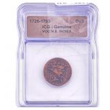 VOC N.E. INDIES Duit ICG Genuine