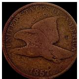 1857 Flying Eagle Cent ABOUT UNCIRCULATED