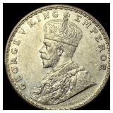 1919 British India Silver 1 Rupee UNCIRCULATED